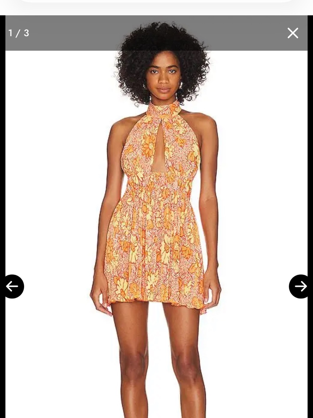 Camila Coelho Hedi Floral Pleat Mini Dress